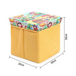 Babyhug  Foldable Storage Box With Lid Theme Park - Yellow