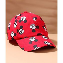 Babyhug Cotton Disney Mickey Mouse Printed Red Pro - Diameter 14cm