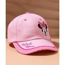 Babyhug Cotton Disney Minnie Mouse  Printed  Baseball Cap Pink - Circumference 54 cm