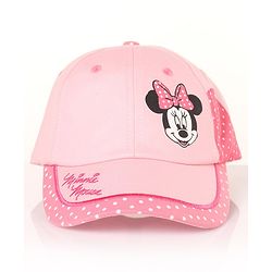 Babyhug Cotton Disney Minnie Mouse  Printed  Baseball Cap Pink - Circumference 54 cm