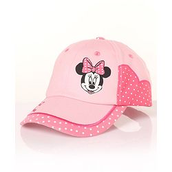 Babyhug Cotton Disney Minnie Mouse  Printed  Baseball Cap Pink - Circumference 54 cm