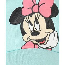 Babyhug Cotton Disney Minnie Mouse Print Baseball Cap Mint Green - Circmference 53 cm