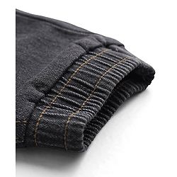 Babyhug Cotton Spandex Full Length Solid Denim Jeans - Charcoal