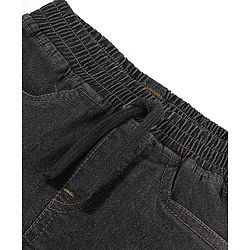 Babyhug Cotton Spandex Full Length Solid Denim Jeans - Charcoal