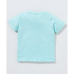 Babyhug Cotton half Sleeves T-Shirt Bunny Print - Light Blue