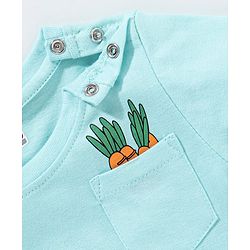 Babyhug Cotton half Sleeves T-Shirt Bunny Print - Light Blue