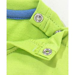 Babyhug Cotton Half Sleeves T-Shirt Panda & Text Print- Green