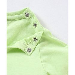 Babyhug Cotton Half Sleeves T-Shirt Bear Pint- Lime Green