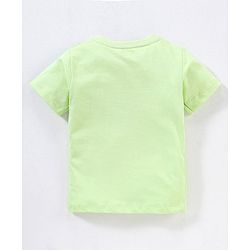 Babyhug Cotton Half Sleeves T-Shirt Bear Pint- Lime Green