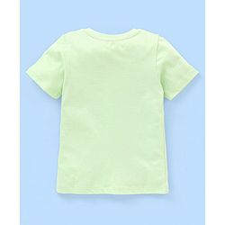 Babyhug Cotton Half Sleeves T-Shirt Wild Animals Print - Lime
