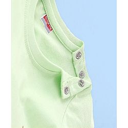 Babyhug Cotton Half Sleeves T-Shirt Wild Animals Print - Lime