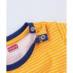 Babyhug Cotton Half Sleeves Text Print T-Shirt - Yellow