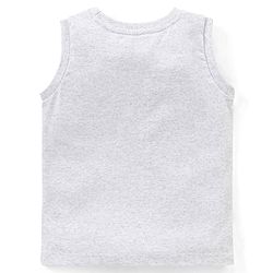 Babyhug 100% Cotton Sleeveless T-Shirt Goofy Print - White