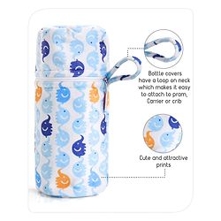 Babyhug Feeding Bottle Cover with Zip Star Print Pink - Fits Upto 280 ml Bottle