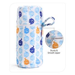 Babyhug Feeding Bottle Cover with Zip Star Print Pink - Fits Upto 280 ml Bottle