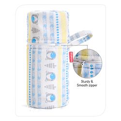 Babyhug Feeding Bottle Cover with Zip Star Print Pink - Fits Upto 280 ml Bottle