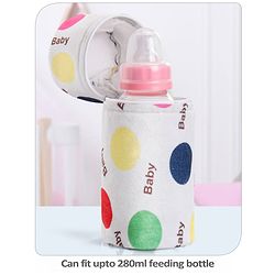 Babyhug Feeding Bottle Cover with Zip Star Print Pink - Fits Upto 280 ml Bottle