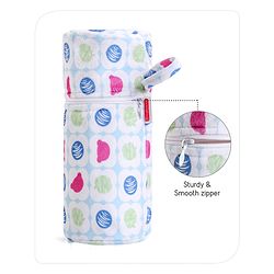 Babyhug Feeding Bottle Cover with Zip Star Print Pink - Fits Upto 280 ml Bottle