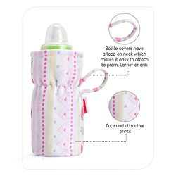 Babyhug Feeding Bottle Cover Star Print Pack of 2 Blue - Fits Upto 200 ml Bottle