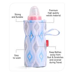 Babyhug Feeding Bottle Cover Star Print Pack of 2 Blue - Fits Upto 200 ml Bottle