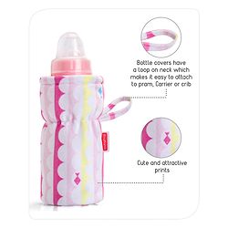 Babyhug Feeding Bottle Cover Star Print Pack of 2 Blue - Fits Upto 200 ml Bottle