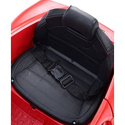 Babyhug Battery Operated Small Ride on Car with Scissor Doors Music & Light  Red| Openable Wing Doors| Wide Comfortable Seat| Pre-loaded Music with USB & AUX| Easy to Assemble| Easy to Operate| Forward & Reverse Drive| Rechargeable Battery