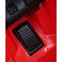 Babyhug Battery Operated Small Ride on Car with Scissor Doors Music & Light  Red| Openable Wing Doors| Wide Comfortable Seat| Pre-loaded Music with USB & AUX| Easy to Assemble| Easy to Operate| Forward & Reverse Drive| Rechargeable Battery