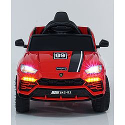 Babyhug Battery Operated Electrical Suv Ride On Jeep With Remote Control Music & Lights - Red