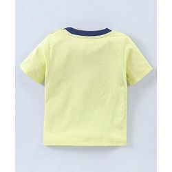 Babyhug Cotton Knit Half Sleeves Night Suit Dino Print - Green