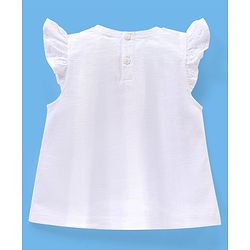 Babyhug 100% Cotton Half Sleeves Top Paw Patrol Print and Schiffli Frill Detailing - Multicolour
