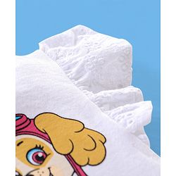 Babyhug 100% Cotton Half Sleeves Top Paw Patrol Print and Schiffli Frill Detailing - Multicolour