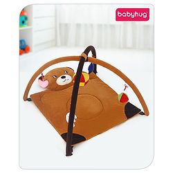 Babyhug Deluxe Twist & Fold Play Gym | Foldable Activity Gym with 5 Detachable Toys | Portable & Travel-Friendly | Stimulates Baby's Senses & Motor Skills | BIS Certified