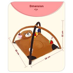 Babyhug Deluxe Twist & Fold Play Gym | Foldable Activity Gym with 5 Detachable Toys | Portable & Travel-Friendly | Stimulates Baby's Senses & Motor Skills | BIS Certified