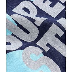 Babyhug Cotton Knit Half Sleeves Night Suit Star Print - Blue