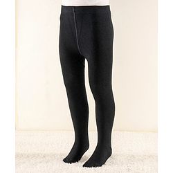Cutewalk by Babyhug Anti Bacterial Solid Color Footed Tights - Black