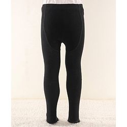 Cutewalk by Babyhug Anti Bacterial Solid Color Footed Tights - Black