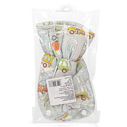 Babyhug 100% Cotton Premium Feeding Bottle Cover with Sherpa Lining Vehicle Print - Fits upto 330 ml