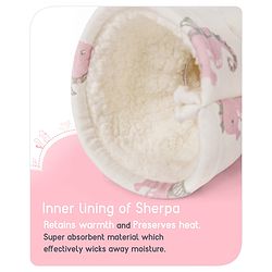 Babyhug 100% Cotton Premium Feeding Bottle Cover with Sherpa Lining Vehicle Print - Fits Upto 200 ml Bottle