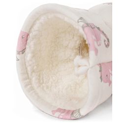 Babyhug 100% Cotton Premium Feeding Bottle Cover with Sherpa Lining Vehicle Print - Fits Upto 200 ml Bottle