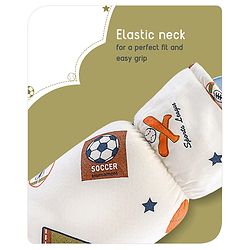 Babyhug 100% Cotton Premium Feeding Bottle Cover with Sherpa Lining Vehicle Print - Fits Upto 200 ml Bottle