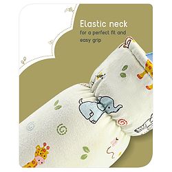 Babyhug 100% Cotton Premium Feeding Bottle Cover with Sherpa Lining Vehicle Print - Fits Upto 200 ml Bottle