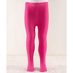 Cutewalk by Babyhug Anti Bacterial Solid Color Footed Tights - Pink