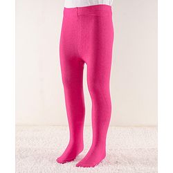 Cutewalk by Babyhug Anti Bacterial Solid Color Footed Tights - Pink