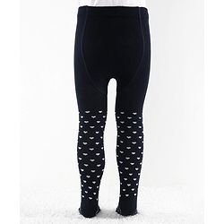 Cute Walk by Babyhug Antibacterial Heart Print Footed Tights - Navy