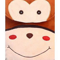 Babyhug Monkey Faced Soft Toy Bag  Multicolour - 13 Inches