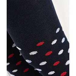 Cutewalk by Babyhug Anti Bacterial Footed Tights Polka Dots Design - Navy