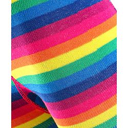 Cute Walk by Babyhug Anti Bacterial Footed Tights Striped - Multicolor
