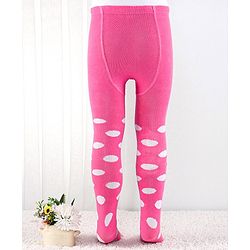 Cutewalk by Babyhug Anti Bacterial Footed Tights Spot Design - Pink