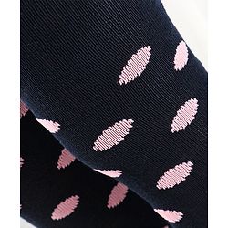 Cutewalk by Babyhug Anti Bacterial Footed Tights Spot Design - Navy Blue