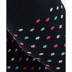 Cutewalk by Babyhug Anti Bacterial Footed Tights Polka Dots Design - Navy Blue